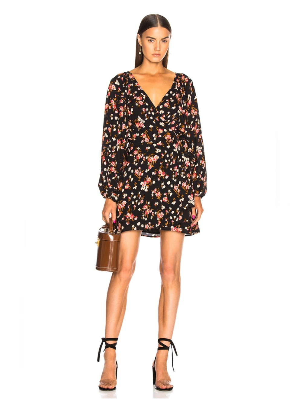 A.L.C. Carlo floral print silk wrap mini dress size 10